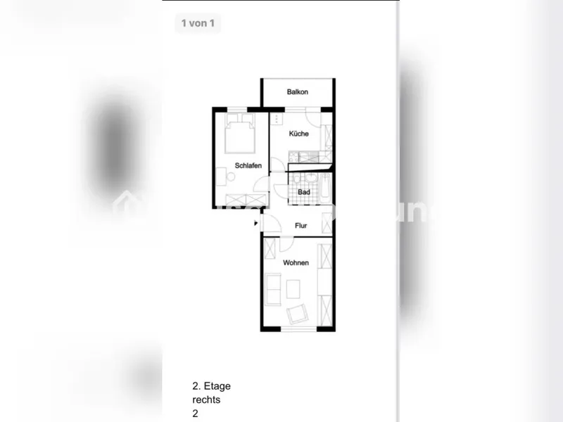 Tauschwohnung: Beautiful two rooms apartment with Balcony — photo 1